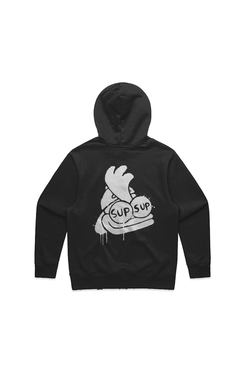Black Heavy SupIcon Hoodie