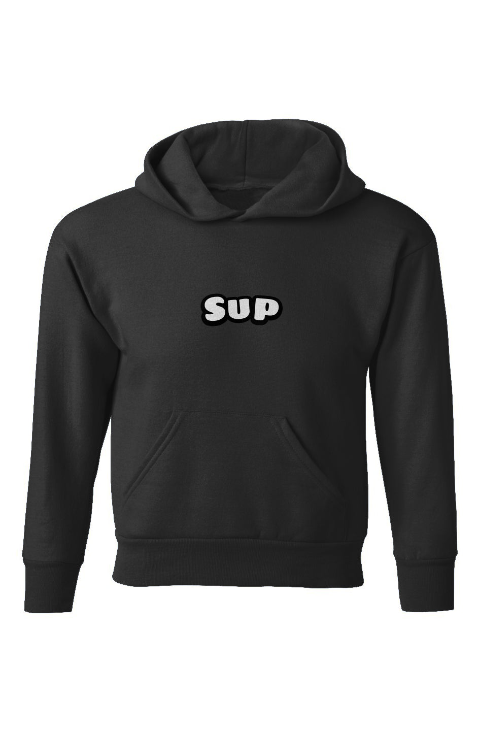 Kids Black SlimeGreen Sup Hoodie