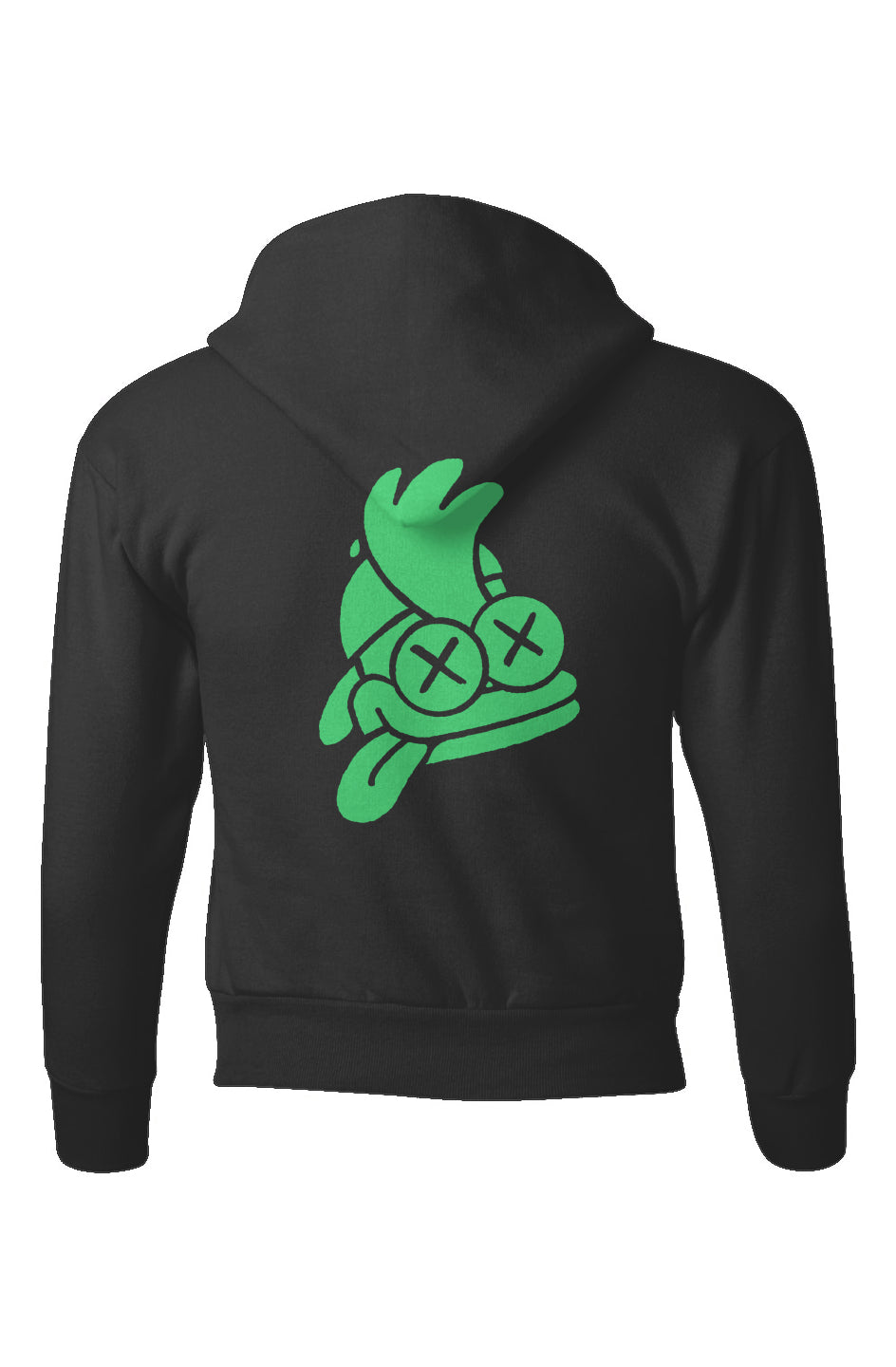 Kids Black SlimeGreen Sup Hoodie